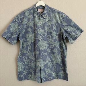 Reyn Spooner Alfred Shaheen Kloth Hawaiian Aloha Floral Button Front  Shirt XL